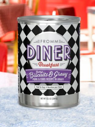 Diner Breakfast Betty's Biscuits & Gravy Pork & Eggs Recipe in Gravy Food for Dogs